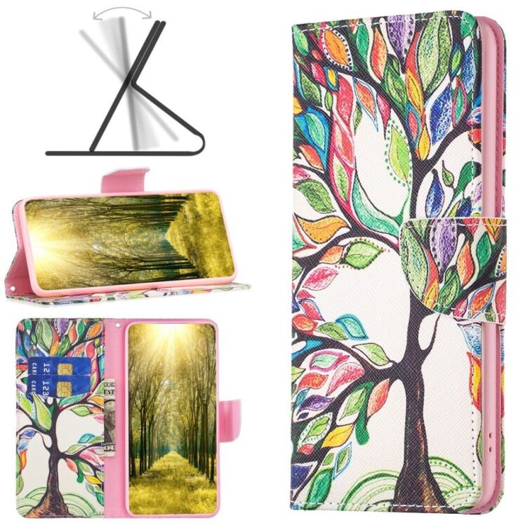 Чехол-книжка Deexe Color Wallet для Xiaomi Poco F5 / Redmi Note 12 Turbo - Life Tree: фото 2 из 8