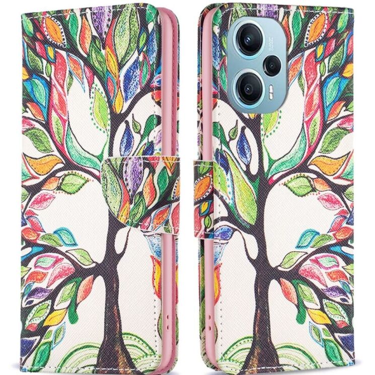 Чехол-книжка Deexe Color Wallet для Xiaomi Poco F5 / Redmi Note 12 Turbo - Life Tree: фото 1 из 8