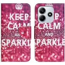 Чехол-книжка Deexe Color Wallet для Xiaomi Redmi Note 14 4G - Keep Calm and Sparkle: фото 1 из 5