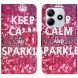 Чохол-книжка Deexe Color Wallet для Xiaomi Redmi Note 14 4G - Keep Calm and Sparkle (373466E). Фото 1 з 5