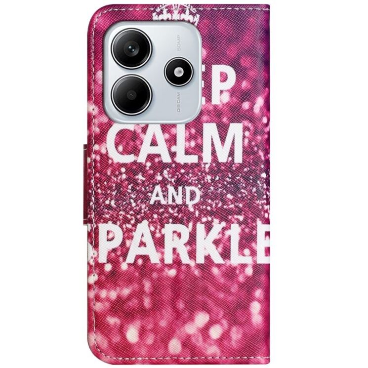 Чохол-книжка Deexe Color Wallet для Xiaomi Redmi Note 14 4G - Keep Calm and Sparkle: фото 5 з 5