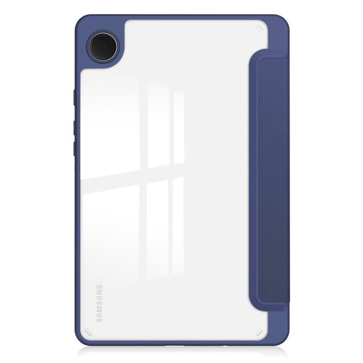 Чехол-книжка Deexe Crystal Back для Samsung Galaxy Tab A9 (X110/115) - Dark Blue: фото 2 из 8