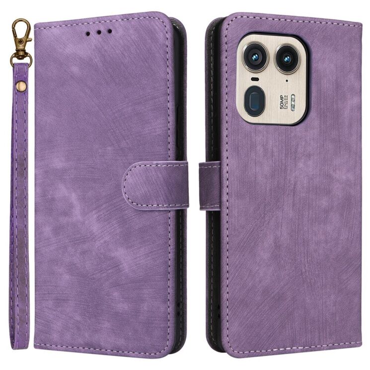 Чехол-книжка Deexe Delta Book для Motorola Edge 50 Ultra - Purple: фото 1 из 7