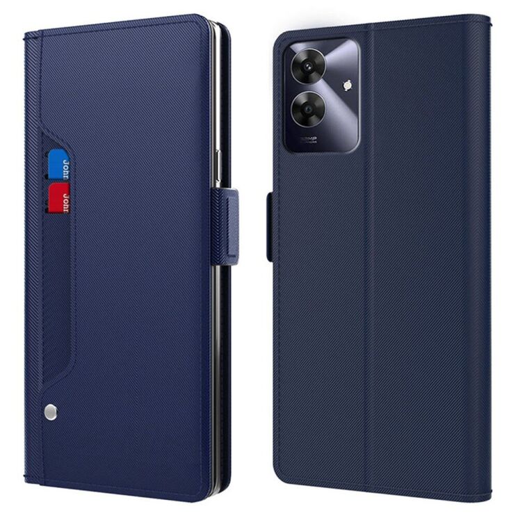 Чехол-книжка Deexe Eclipse Wallet для Realme Note 60 - Blue: фото 1 из 10