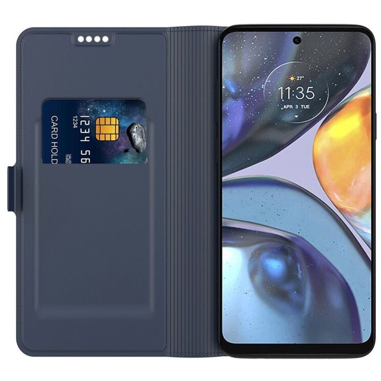 Чохол-книжка Deexe Faro Wallet для Motorola Edge 50 - Blue: фото 2 з 7