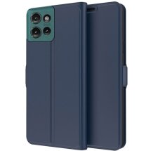 Чехол-книжка Deexe Faro Wallet для Motorola Edge 50 - Blue: фото 1 из 7