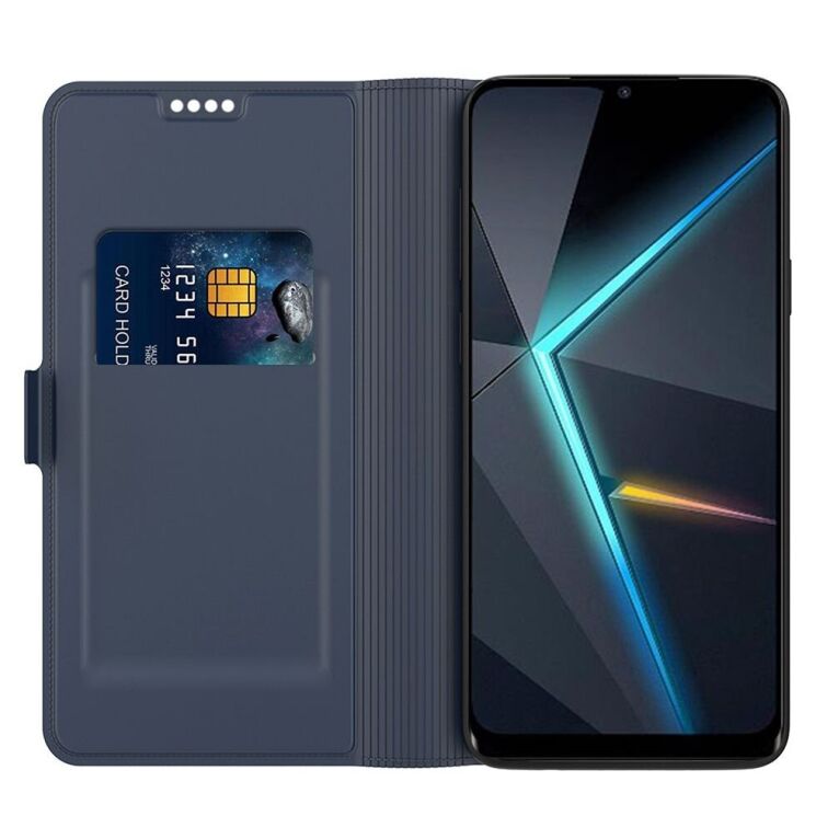 Чехол-книжка Deexe Faro Wallet для ZTE Nubia Focus - Blue: фото 2 из 7