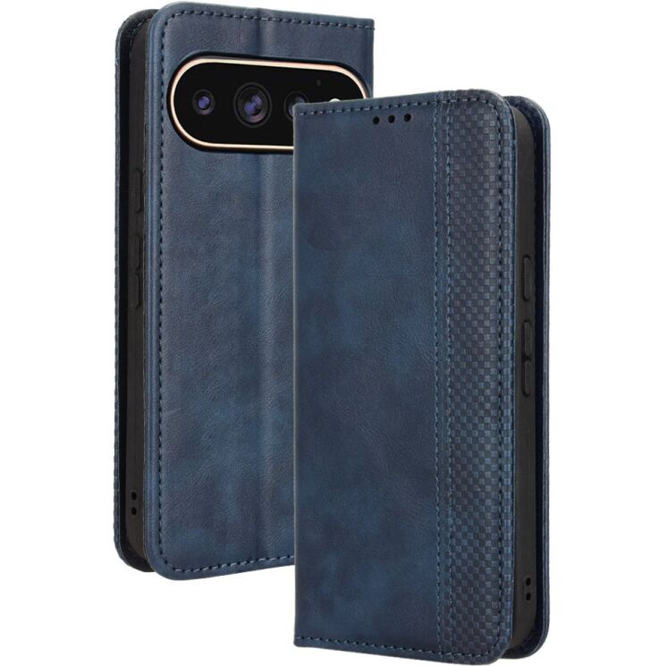 Чохол-книжка Deexe Retro Style для Google Pixel 11 Pro XL - Blue: фото 8 з 19