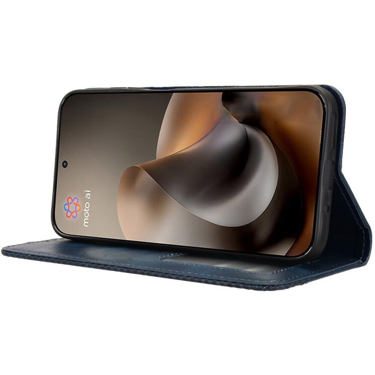 Чохол-книжка Deexe Retro Style для Motorola Moto G77 - Blue: фото 6 з 19