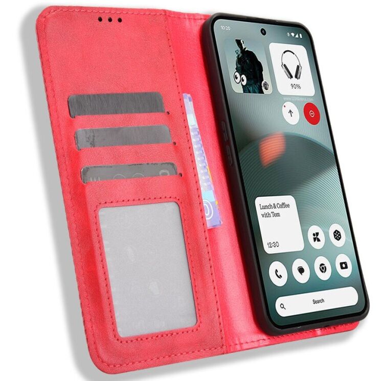 Чохол-книжка Deexe Retro Style для Nothing Phone (3a) Lite - Red (405402R) Чохол-книжка Deexe Retro Style для Nothing Phone (3a) Lite - Red: фото 6 з 21
