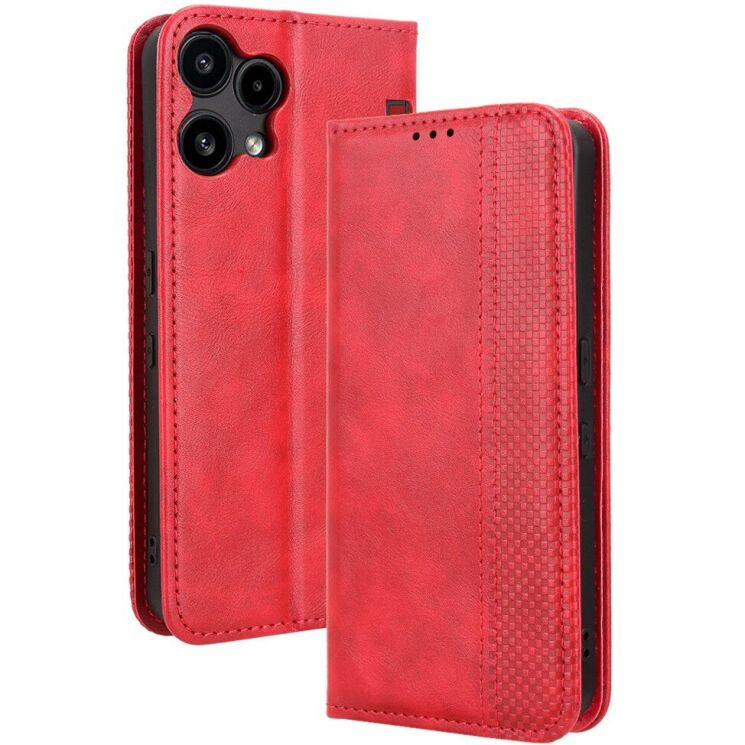 Чохол-книжка Deexe Retro Style для Nothing Phone (3a) Lite - Red (405402R) Чохол-книжка Deexe Retro Style для Nothing Phone (3a) Lite - Red: фото 1 з 21