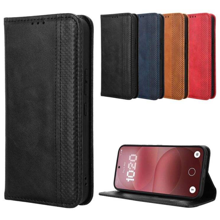 Чехол-книжка Deexe Retro Style для Nothing Phone (4a) Pro - Black (411405B) Чехол-книжка Deexe Retro Style для Nothing Phone (4a) Pro - Black: фото 9 из 19