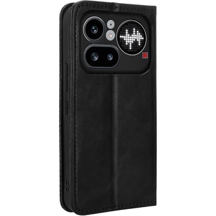 Чехол-книжка Deexe Retro Style для Nothing Phone (4a) Pro - Black (411405B) Чехол-книжка Deexe Retro Style для Nothing Phone (4a) Pro - Black: фото 8 из 19