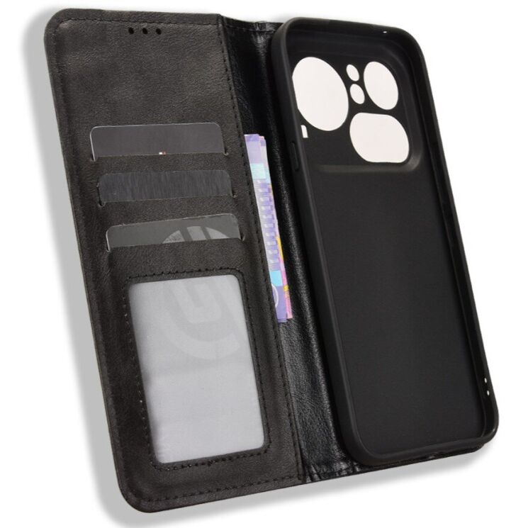 Чехол-книжка Deexe Retro Style для Nothing Phone (4a) Pro - Black (411405B) Чехол-книжка Deexe Retro Style для Nothing Phone (4a) Pro - Black: фото 5 из 19