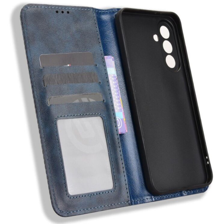 Чехол-книжка Deexe Retro Style для Samsung Galaxy A57 (A576) - Blue: фото 3 из 19