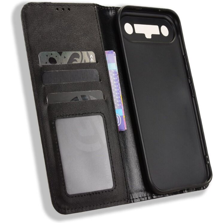 Чехол-книжка Deexe Retro Style для TECNO Camon Slim - Black (433002B) Чехол-книжка Deexe Retro Style для TECNO Camon Slim - Black: фото 3 из 17