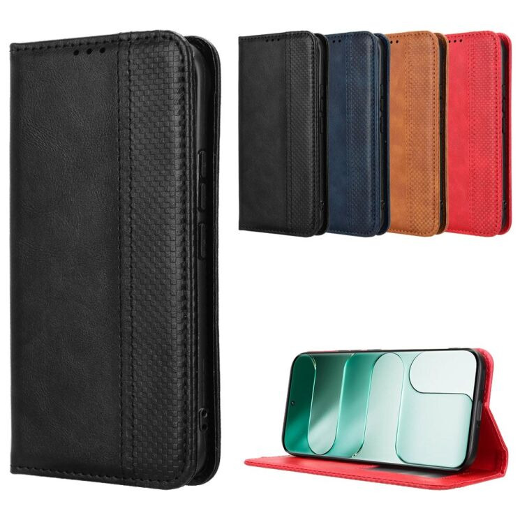 Чехол-книжка Deexe Retro Style для TECNO Camon Slim - Red: фото 8 из 17