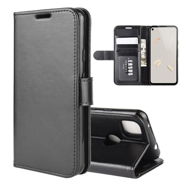 Класичний чохол-книжка Deexe Wallet Style для Google Pixel 4A - Black: фото 1 з 8