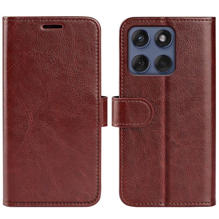 Чехол-книжка Deexe Wallet Style для Motorola Edge 60 / Edge 60 Fusion - Brown: фото 4 из 9