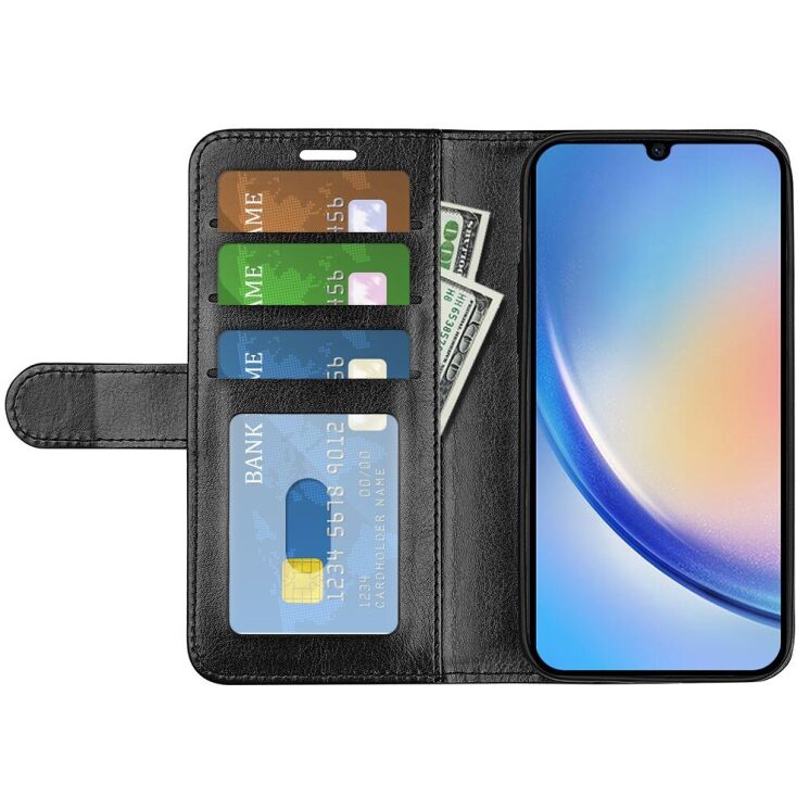 Чехол-книжка Deexe Wallet Style для Samsung Galaxy A24 - Black: фото 2 из 7