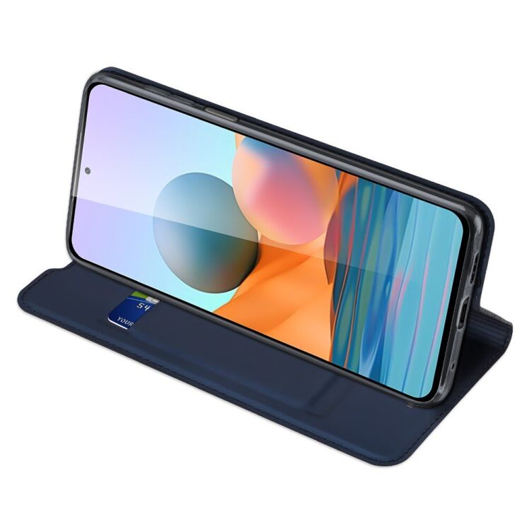 Чехол-книжка DUX DUCIS Skin Pro для Xiaomi Redmi Note 10 Pro - Blue: фото 4 из 15