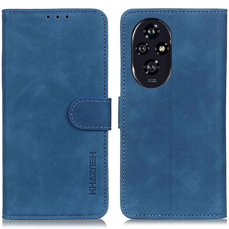 Чехол-книжка KHAZNEH Retro Wallet для Honor 200 - Blue: фото 1 из 9