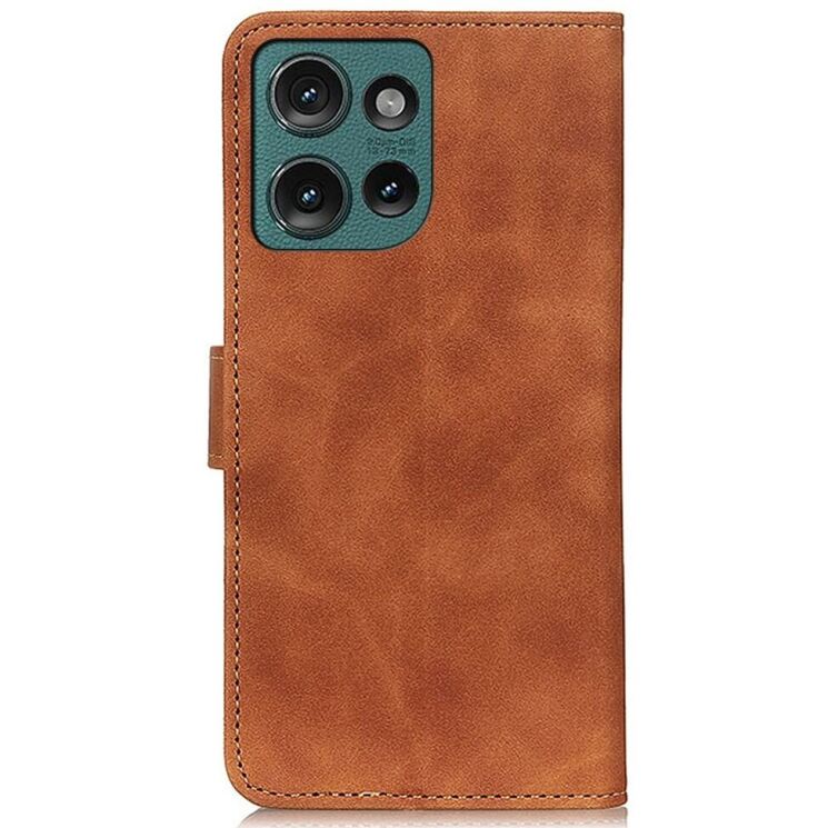 Чехол-книжка KHAZNEH Retro Wallet для Motorola Edge 50 - Brown: фото 5 из 8