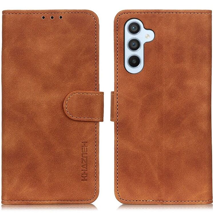 Чохол-книжка KHAZNEH Retro Wallet для Samsung Galaxy S24 FE (S721) - Brown: фото 1 з 9