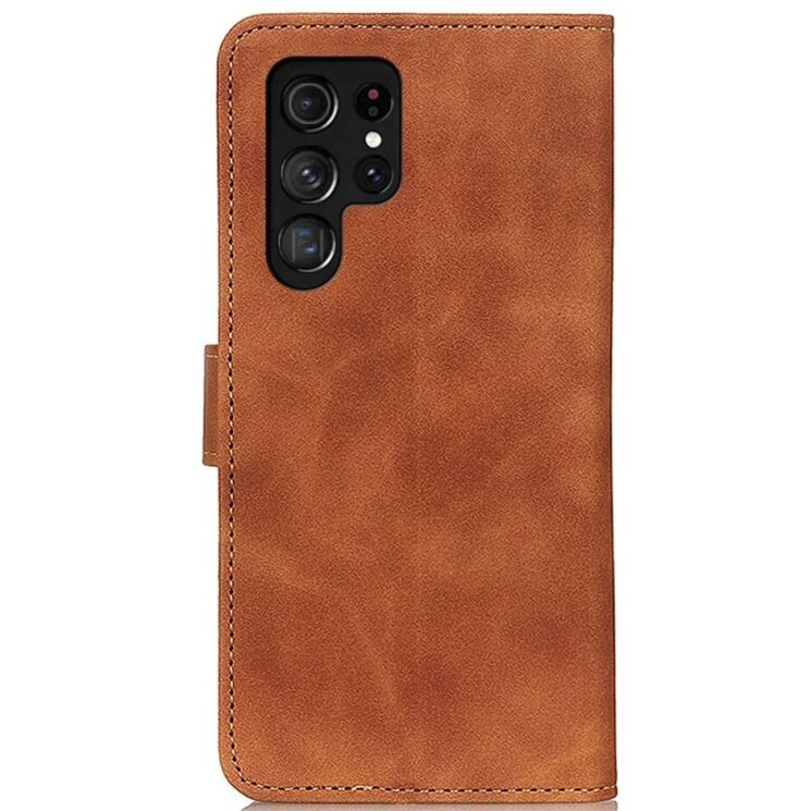 Чехол-книжка KHAZNEH Retro Wallet для Samsung Galaxy S24 Ultra - Brown: фото 5 из 9