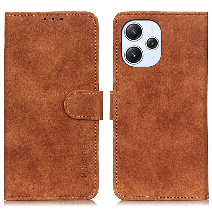 Чохол-книжка KHAZNEH Retro Wallet для Xiaomi Redmi 12 - Brown: фото 1 з 9