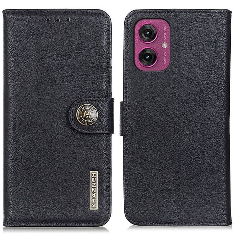 Чохол-книжка KHAZNEH Wallet Cover для Motorola Moto G55 - Black: фото 1 з 8