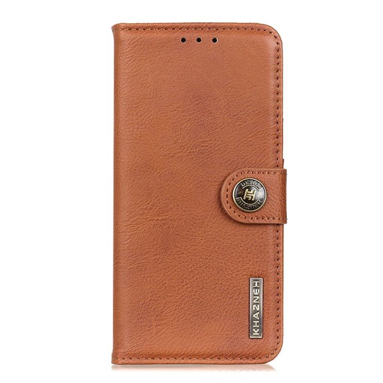 Чохол-книжка із застібкою KHAZNEH Wallet Cover для Realme 7 Pro - Light Brown: фото 2 з 10