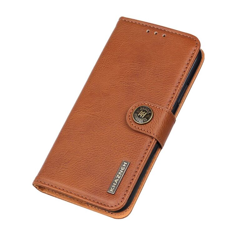 Чохол-книжка із застібкою KHAZNEH Wallet Cover для Realme 7 Pro - Light Brown: фото 5 з 10