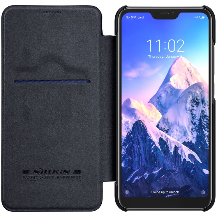 Чехол-книжка NILLKIN Qin Series для Xiaomi Redmi 6 Pro / Mi A2 Lite - Black: фото 6 из 17
