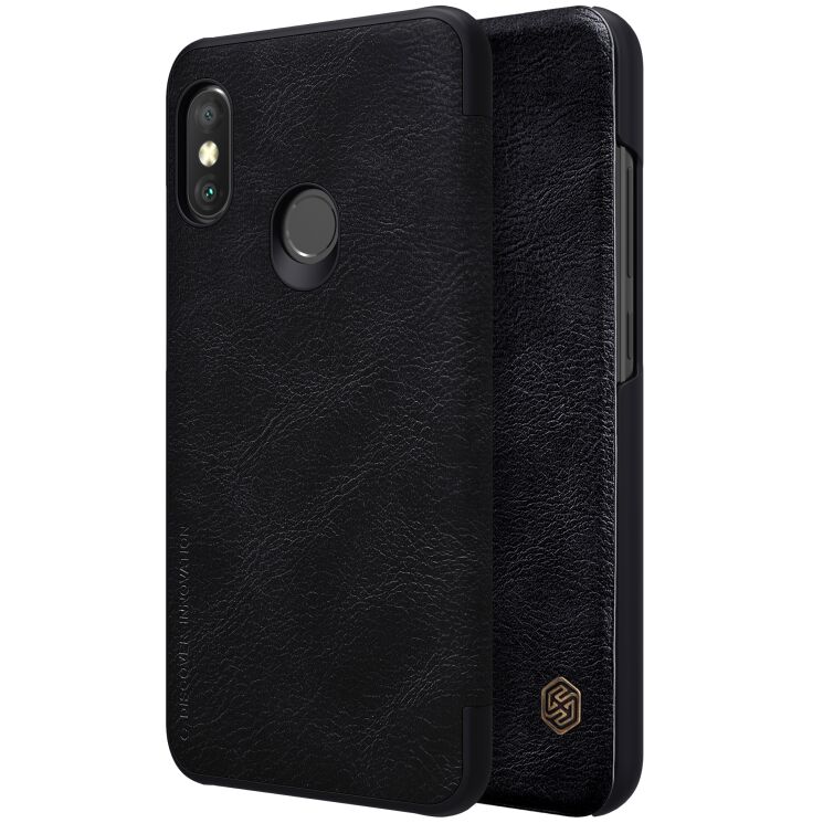 Чехол-книжка NILLKIN Qin Series для Xiaomi Redmi 6 Pro / Mi A2 Lite - Black: фото 1 из 17