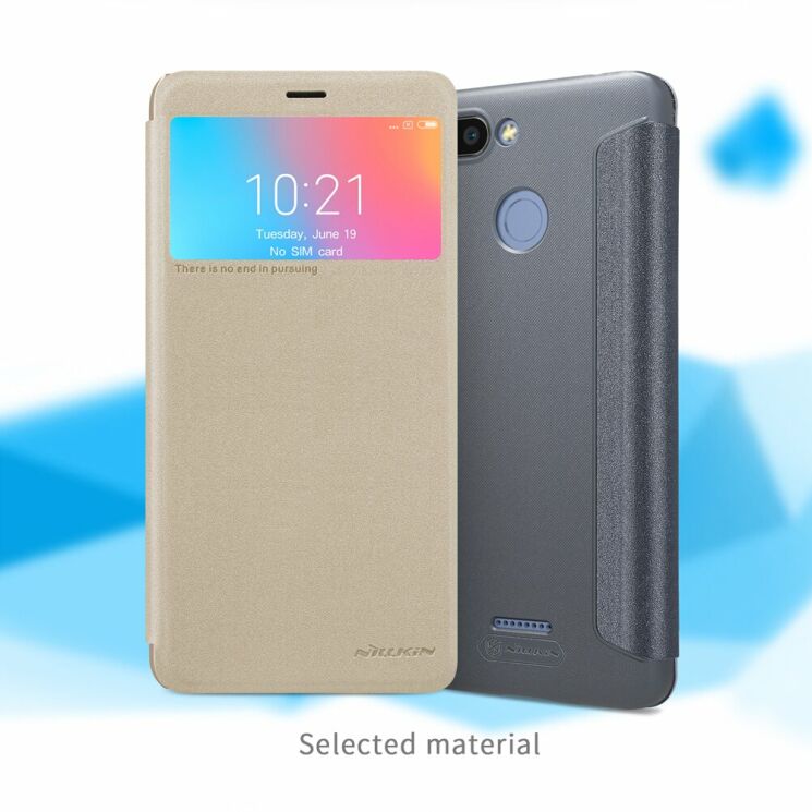 Чехол-книжка NILLKIN Sparkle Series для Xiaomi Redmi 6 - Grey: фото 9 из 15