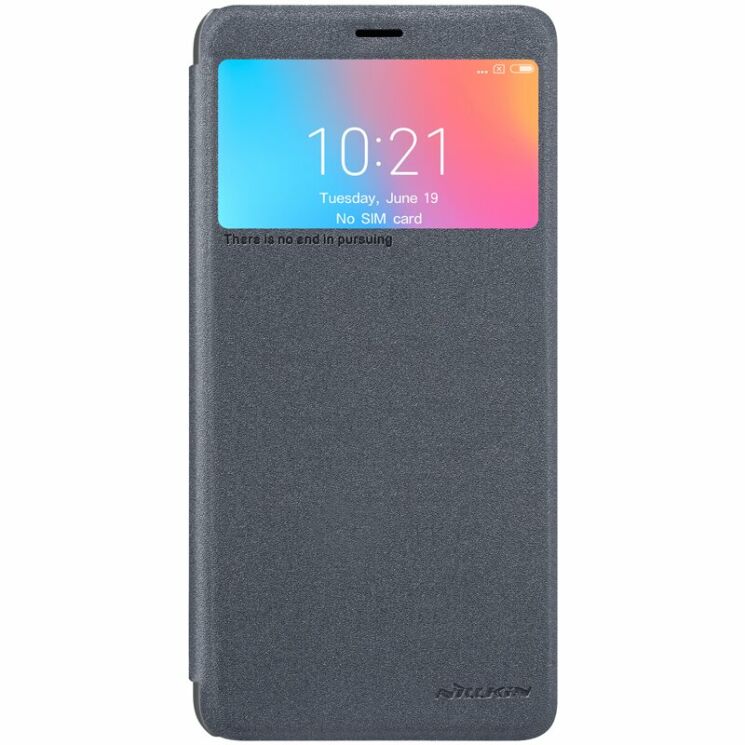 Чехол-книжка NILLKIN Sparkle Series для Xiaomi Redmi 6 - Grey: фото 2 из 15