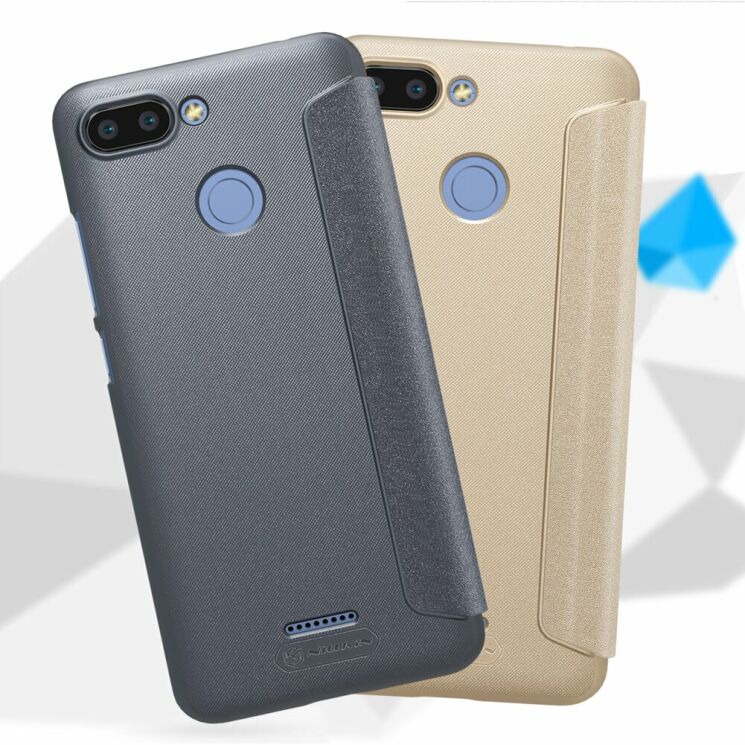 Чехол-книжка NILLKIN Sparkle Series для Xiaomi Redmi 6 - Grey: фото 14 из 15