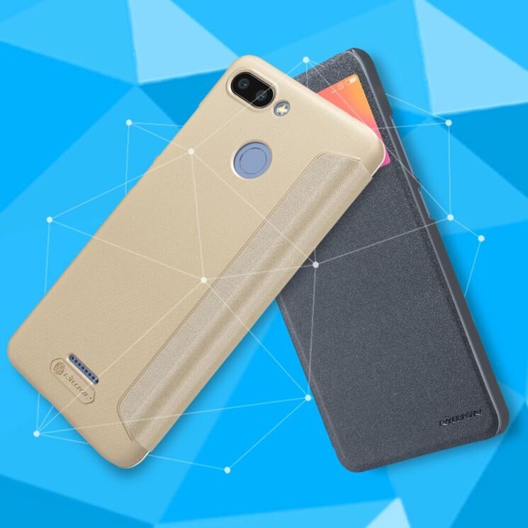 Чехол-книжка NILLKIN Sparkle Series для Xiaomi Redmi 6 - Grey: фото 7 из 15