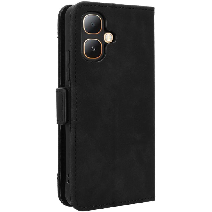 Чехол-книжка с карманами Deexe Wallet Stand для Infinix Smart 20 - Black: фото 6 из 15