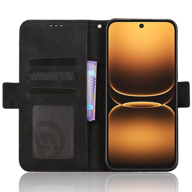 Чехол-книжка с карманами Deexe Wallet Stand для Infinix Smart 20 - Black: фото 4 из 15