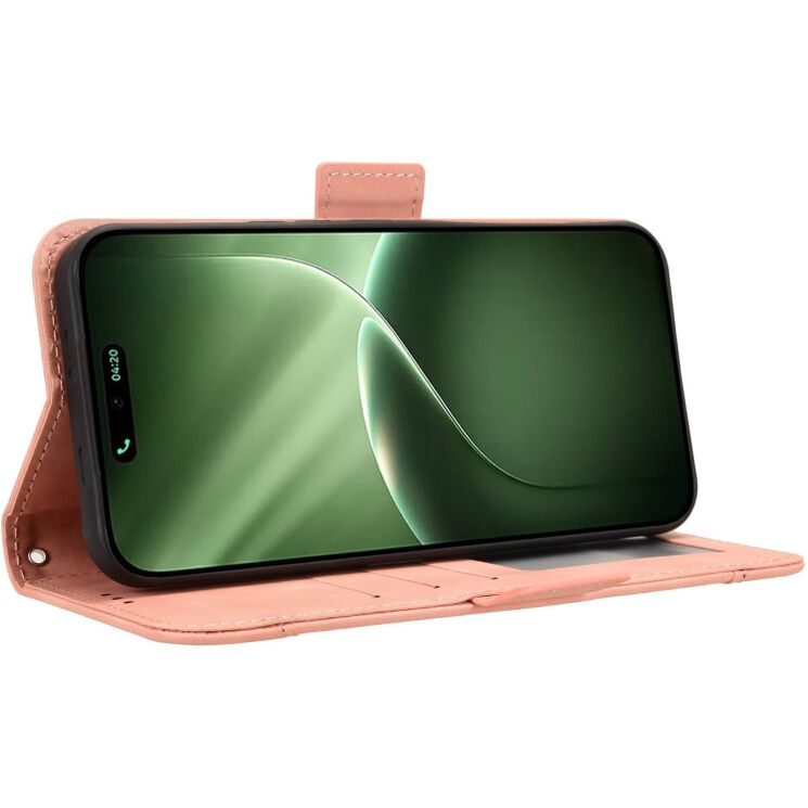 Чехол-книжка с карманами Deexe Wallet Stand для TECNO Camon 50 - Pink: фото 6 из 15