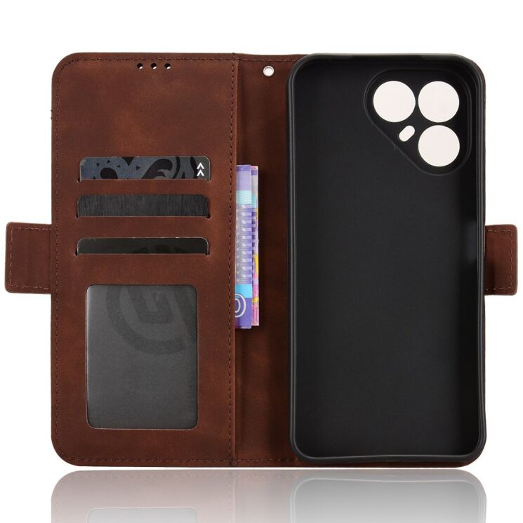 Чехол-книжка с карманами Deexe Wallet Stand для TECNO Pova 8 - Brown (432304Z) Чехол-книжка с карманами Deexe Wallet Stand для TECNO Pova 8 - Brown: фото 4 из 17