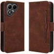Чехол-книжка с карманами Deexe Wallet Stand для TECNO Pova 8 - Brown (432304Z)