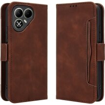 Чехол-книжка с карманами Deexe Wallet Stand для TECNO Pova 8 - Brown: фото 1 из 17