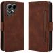 Чехол-книжка с карманами Deexe Wallet Stand для TECNO Pova 8 - Brown (432304Z). Фото 1 из 17