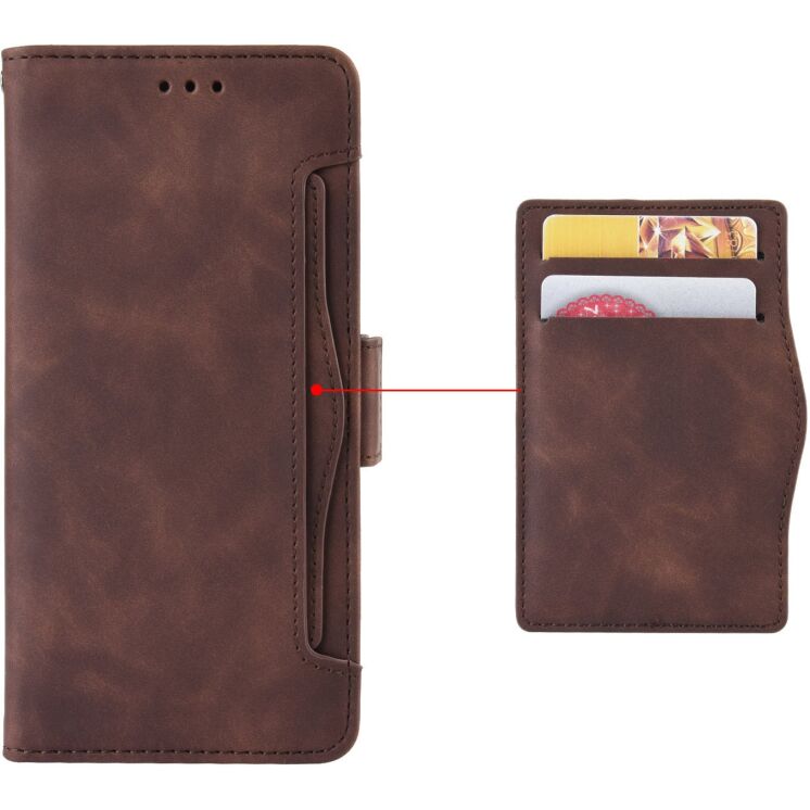 Чехол-книжка с карманами Deexe Wallet Stand для TECNO Pova 8 - Brown (432304Z) Чехол-книжка с карманами Deexe Wallet Stand для TECNO Pova 8 - Brown: фото 2 из 17