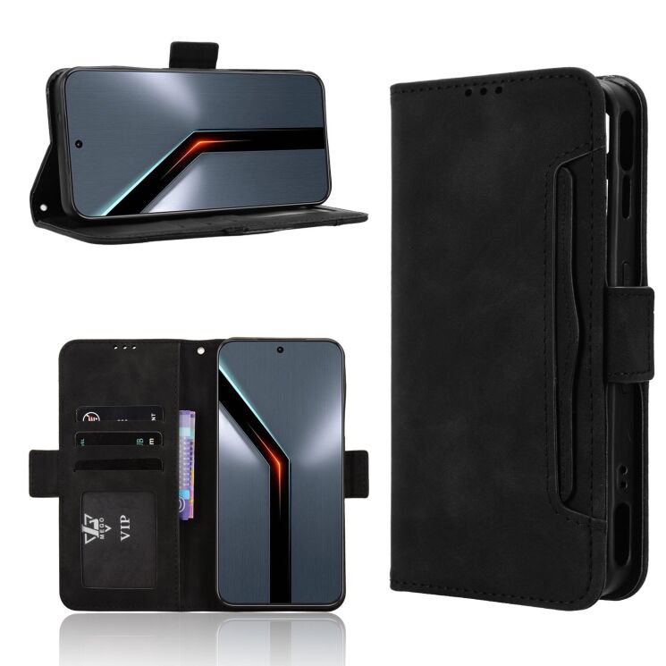 Чехол-книжка с карманами Deexe Wallet Stand для ZTE Nubia Neo 5 GT - Black: фото 8 из 16