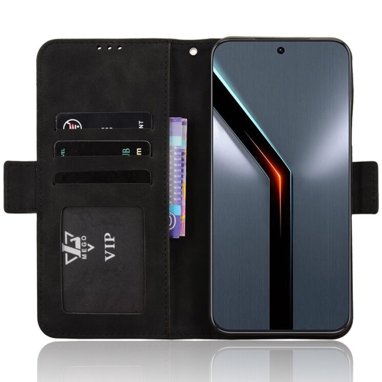 Чехол-книжка с карманами Deexe Wallet Stand для ZTE Nubia Neo 5 GT - Black: фото 5 из 16