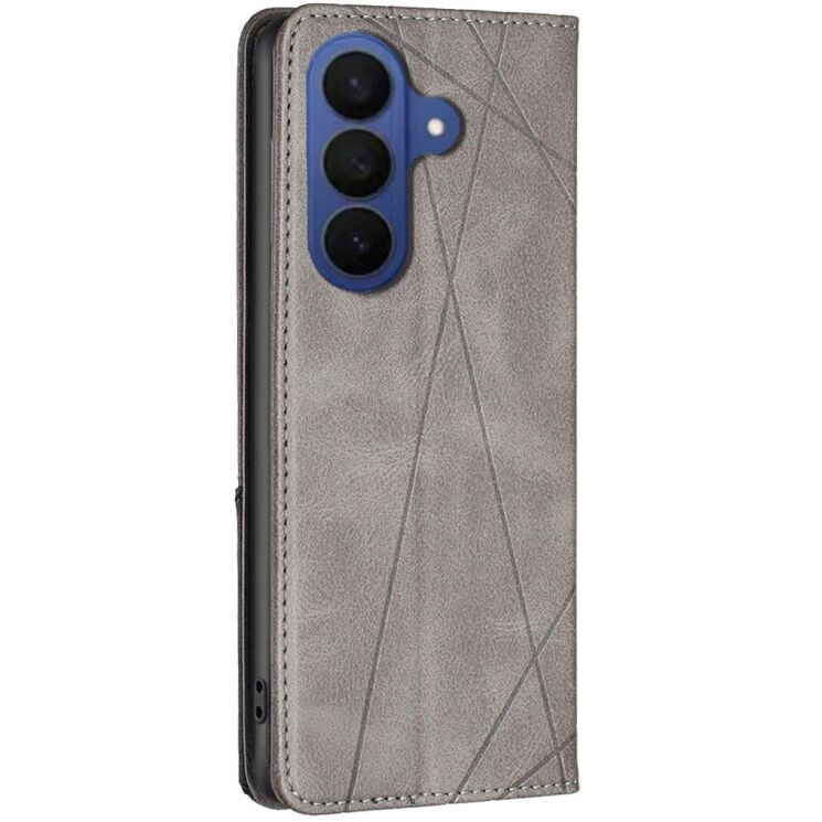 Чехол-книжка с карманами UniCase Geometric Pattern для Samsung Galaxy S26 Plus - Grey: фото 3 из 10